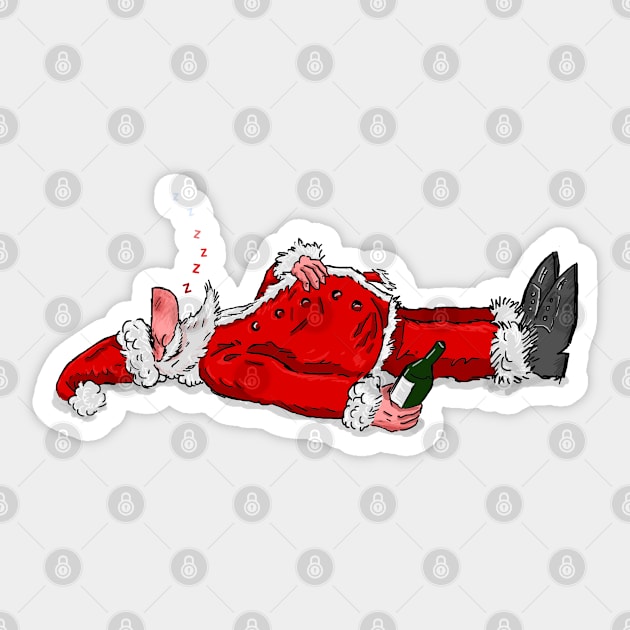 Merry Santa Sticker by Jokertoons